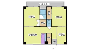 ビレッジハウス鈴蘭台1号棟【1階】の間取り