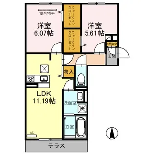 Sinfaria YUZATO A棟【2階】の間取り