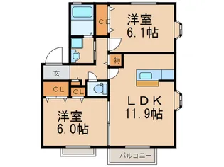 エアルポ-ス平成 A【2階】の間取り