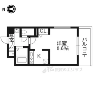 スワンズ京都二条城北【8階】の間取り