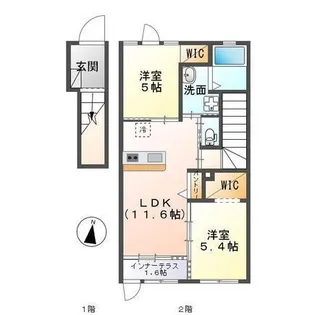 カノン【2階】の間取り