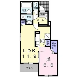 プリムローズ 1【1階】の間取り