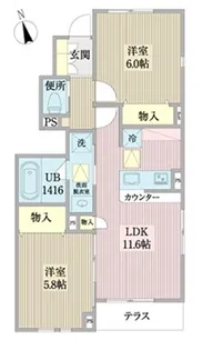 Esmeralda【1階】の間取り