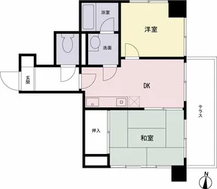 日甲ハイム笹塚【1階】の間取り