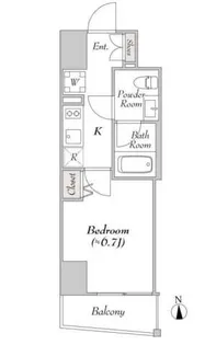 ルミーク文京湯島【6階】の間取り