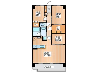 セントラルゲートレジデンス【8階】の間取り