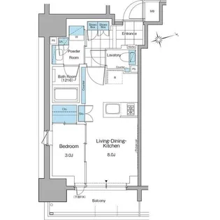 ルフォンプログレ本郷三丁目【8階】の間取り