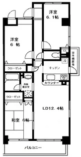 サロンオルセー市川【2階】の間取り