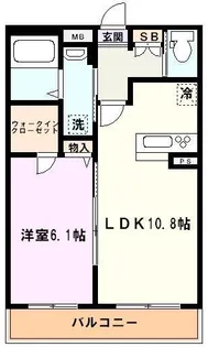 フォレーヌ壱番館【1階】の間取り