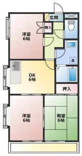 レインボーハイツ【2階】の間取り