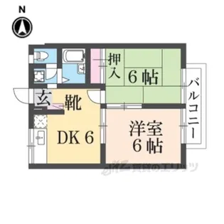 エステートピア築山二番館【2階】の間取り