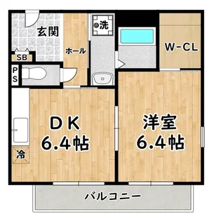 サンライズコート【2階】の間取り
