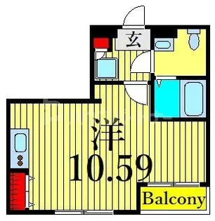 ラヴィエント三ノ輪パークサイド【2階】の間取り