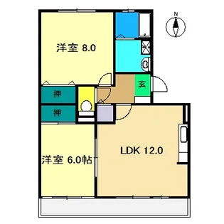 ラ クレール【1階】の間取り