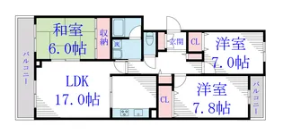 エルテナおゆみ野I【2階】の間取り