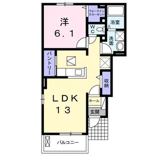 ディアコートB【1階】の間取り