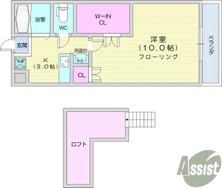 メゾンプラネットB【1階】の間取り