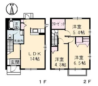 ハピネスクリエイト【1階】の間取り