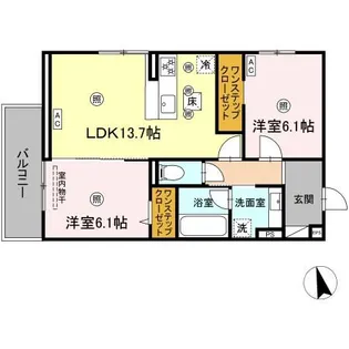 パールドブルム【1階】の間取り