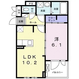 シャルムA【3階】の間取り