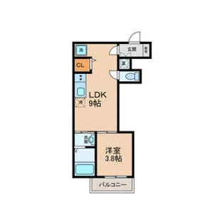 e-house 中村公園【3階】の間取り