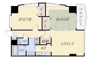 アンソレイユ桂【5階】の間取り