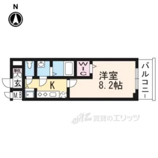 ベラジオ京都一乗寺【3階】の間取り