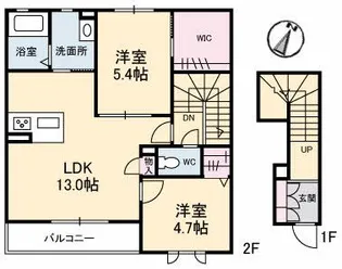 シャーメゾンSORA【2階】の間取り