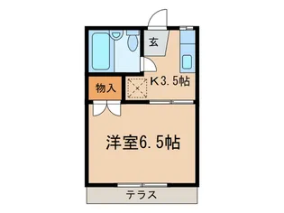 メゾフラット下北沢【1階】の間取り