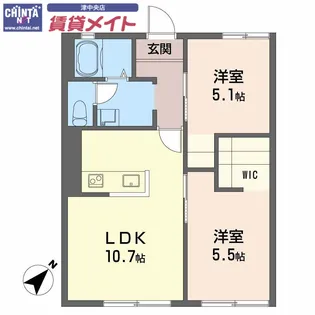 シャルマンドミール【2階】の間取り