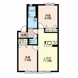 エスタシオン A【1階】の間取り