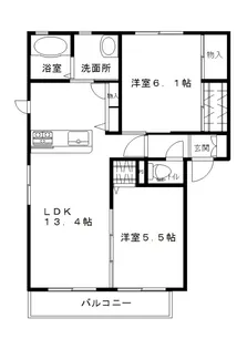 アンジュールA【2階】の間取り