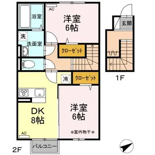 ヴォルピーノ【2階】の間取り