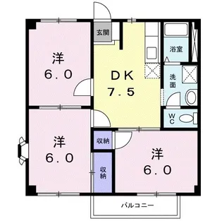 マザーグースII【2階】の間取り