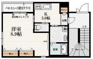 Kメゾン新宿【2階】の間取り
