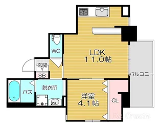 Perfect Life夕陽ヶ丘【5階】の間取り