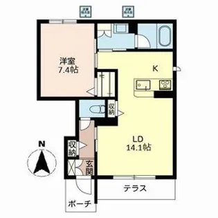 シャーメゾン東南【1階】の間取り