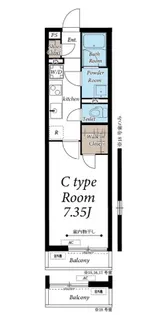 ヴィラ原木中山【2階】の間取り
