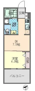 POTHOS呉三条【8階】の間取り