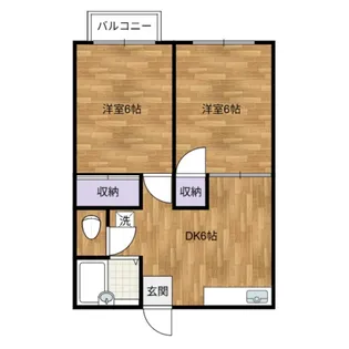 ヒルズ旭ヶ丘【2階】の間取り