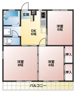 サンハイム神山【3階】の間取り