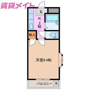 コーポどりーむ【2階】の間取り