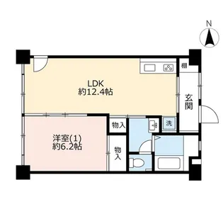 UR大和新倉【8階】の間取り