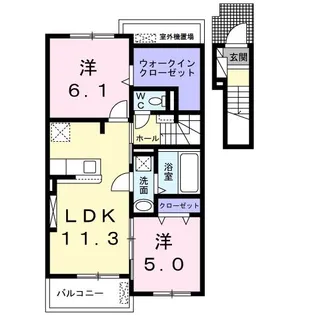 スカースデール I【2階】の間取り