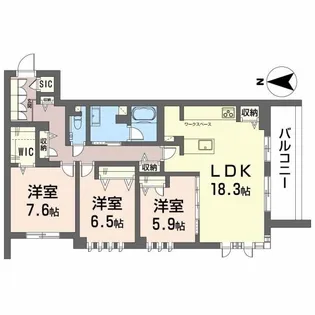 グラン中央【2階】の間取り