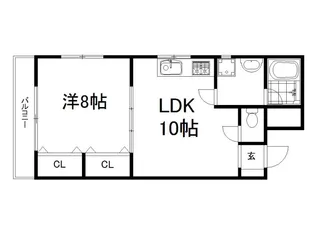 ハートウェル砂川【2階】の間取り