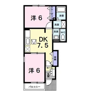 ベルオーブ A【1階】の間取り