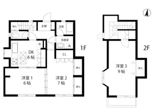 ハイツ山崎【1階】の間取り
