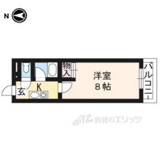 テイクフォー西陣【4階】の間取り