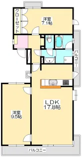 ラフォーレ石清尾【2階】の間取り